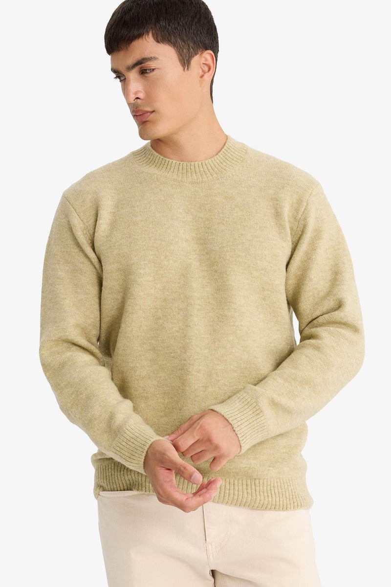 DeFacto Green Man Relax Fit Crew Neck Knitwear Pullover Casual - Image 2